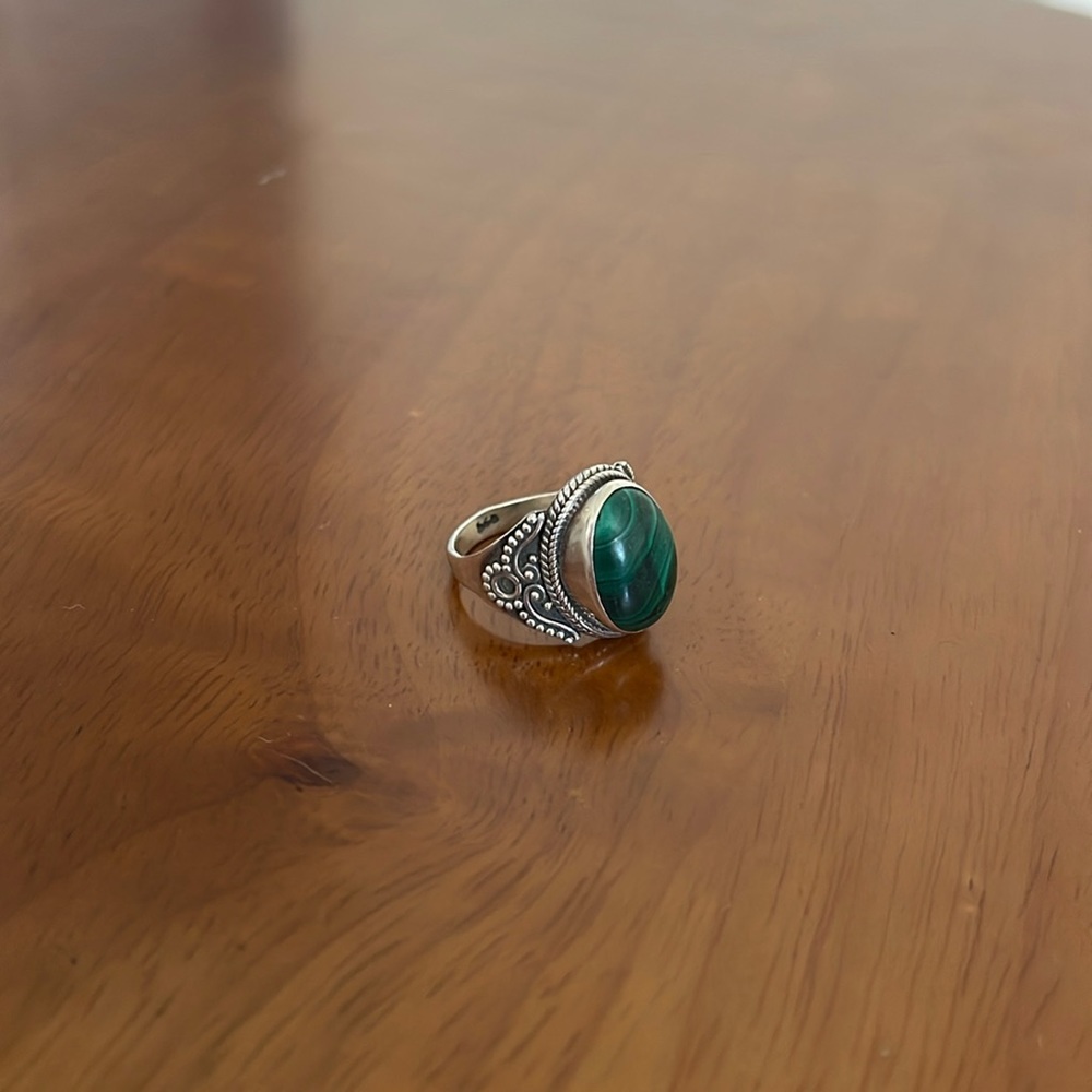 Malachite ring
